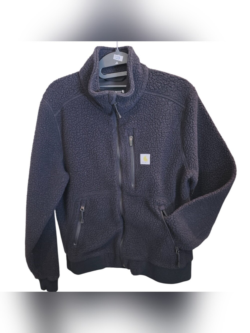 CARHARTT Sz S(4) Relaxed Fit Full Zip Teddy L/S Outdoor Camping Logo Jacket